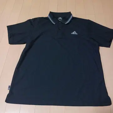 adidas 블랙 피케 셔츠