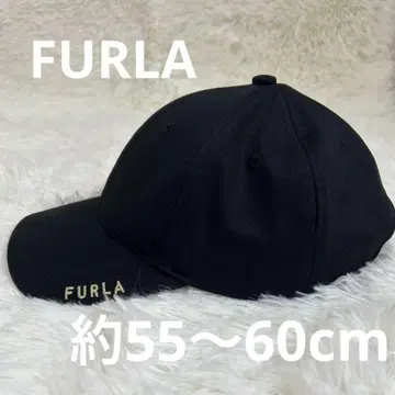 FURLA / 모자 캡 원포인트 자수 블랙