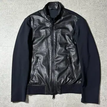 EMPORIO ARMANI 가죽 절개 가디건 180