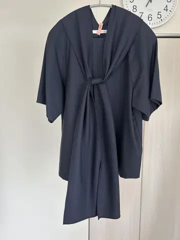 GALERIE VIE 다크 네이비 반팔 셔츠