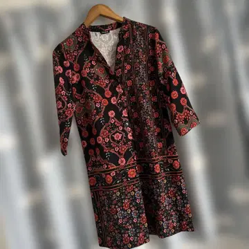 Desigual 꽃무늬 7부 소매 원피스 38 가격 인하 가능