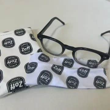 Zoff 블루라이트 차단 렌즈 그레이 안경 케이스 포함