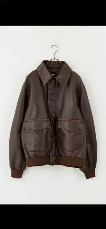 ARMY TWILL SANFORIZED 가죽 자켓 컬러 브라운