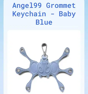 Happy99 Angel99 Grommet Keychain 블루