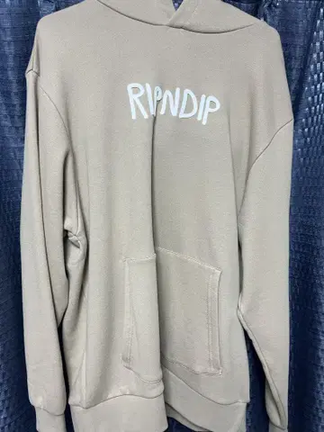 RIPNDIP 베이지 후드 부착 후드티