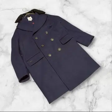 [ 라코스테 라이브 ] ( S ) 롱 울 두꺼운 원단 방한 피코트 아우터