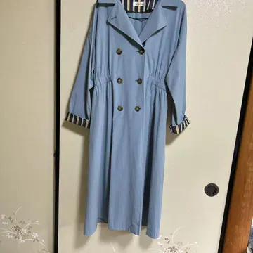 Comme un Femme 파랑 트렌치코트