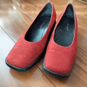 Rockport 빨간색 스웨이드 웨지솔 컴포트 24cm 와이드