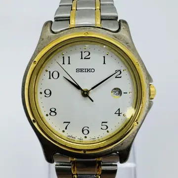 SEIKO 세이코 7N82-0790 데이트 화이트 다이얼 손목시계