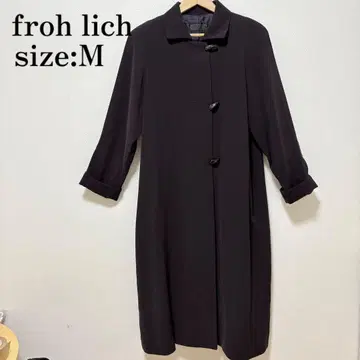 froh lich 다크 퍼플 롱 자켓 M