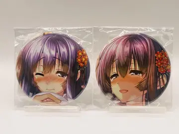 캔뱃지 2개 세트 타카샤 사유키 아마카노 & 아마카노+복권 FANZA
