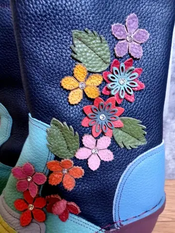 에스타시온 하프 부츠 가죽 부츠 (L)