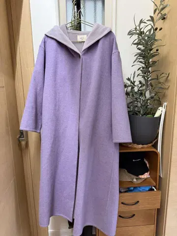 AMERI vintage 울 후디드 코트