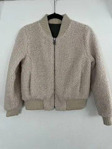 새상품급 BANANA REPUBLIC 인조 모피 블루종 보아 자켓