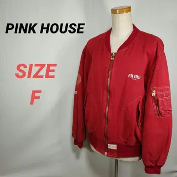 PINK HOUSE 핑크하우스 블루종 충전솜 백 프린트 빨간색 ma-1