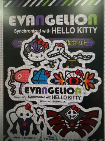 에반게리온 산리오 헬로키티 콜라보 프레이크 씰