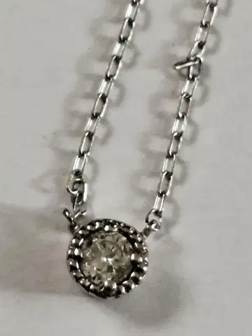 [ 10K 다이아몬드 목걸이 ] 화이트 골드