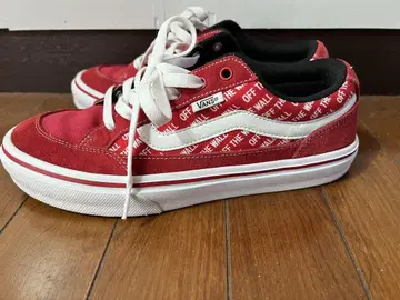 Vans 레드 스니커즈 오프 더 월 US8 26cm