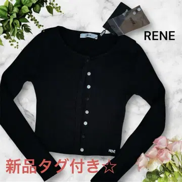택 포함 새상품 정가 29000엔 RENE 가디건 볼레로 블랙
