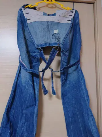 데님 오버롤풍 팬츠