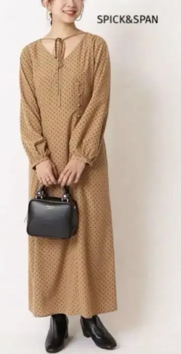 스픽 앤 스팬 쉬폰 원피스 도트 원피스 롱 원피스