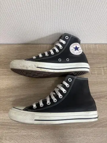 컨버스 올스타 블랙 가죽 하이컷