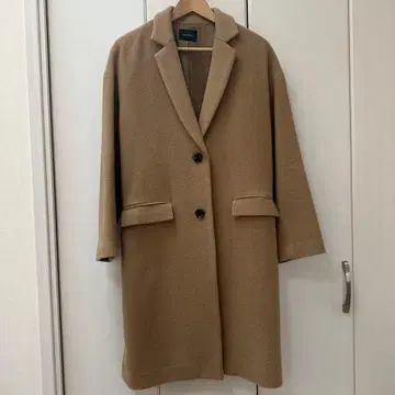 Doux archives 베이지 체스터 코트 울