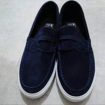 [ 새상품급 ] Lee Ferris 코인 로퍼 28cm 네이비 스웨이드