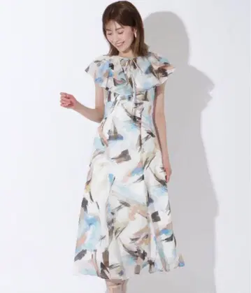 완판템 And Couture 드로잉 페인트 프린트 프릴 원피스 6263