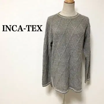 INCA-TEX 인카테 알파카 니트 롱 기장 L 상당 그레이