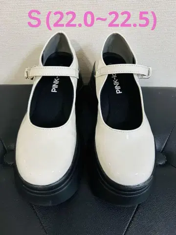 핑크라떼 통굽 포멀 신발