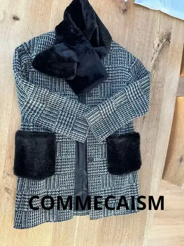 [ 새상품급 ] COMMECA ISM 롱 코트 포켓 퍼 탈부착