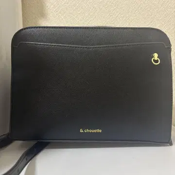 & chouette 클리어 포켓 부착 스퀘어 숄더백