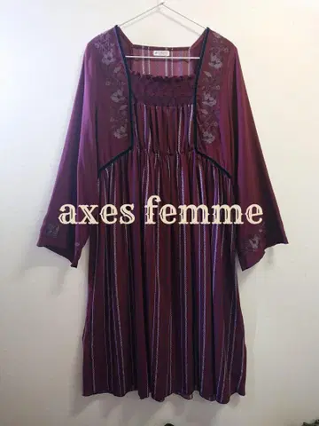 axes femme 자수 롱 원피스