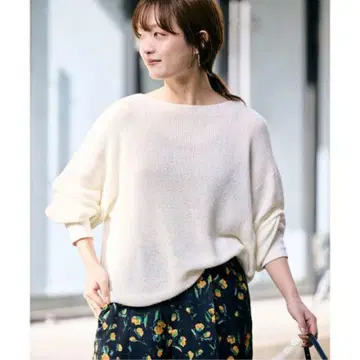 슬로브 이에나 린넨 혼방 골지 니트