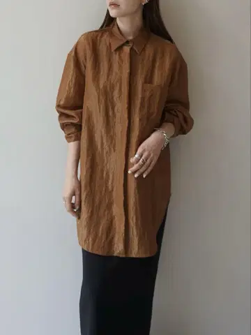 TODAYFUL 샴브레이 포켓 셔츠 카멜