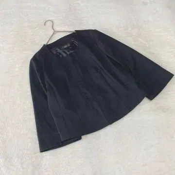 EK3608 [리플렉트] 노카라 자켓 [11] 후크 7부 소매 블랙