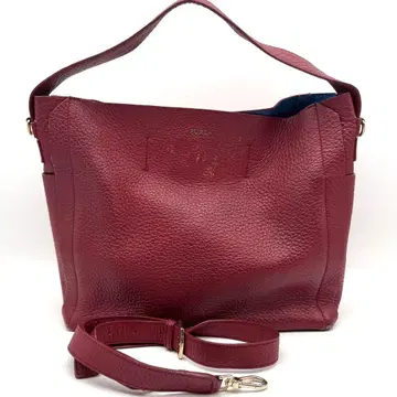 FURLA 훌라 2way 숄더백 핸드백 가죽 보르도
