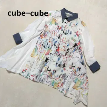 cube-cube 7부 소매 셔츠 블라우스 센소유니코 L