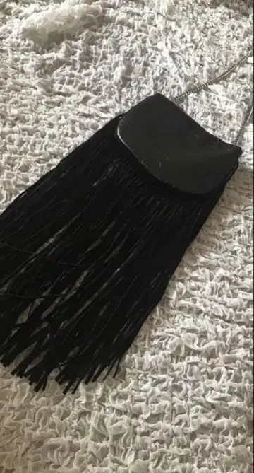 ZARA 체인 프린지 숄더백