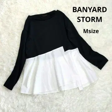 BANYARD STORM 페플럼 아지메 티셔츠 바이컬러 M
