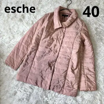 esche 핑크 충전솜 퀼팅 코트 40 사이즈