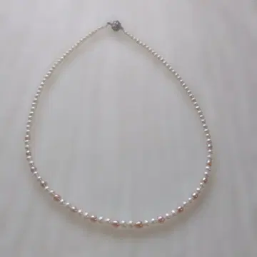진주 목걸이 화이트 핑크