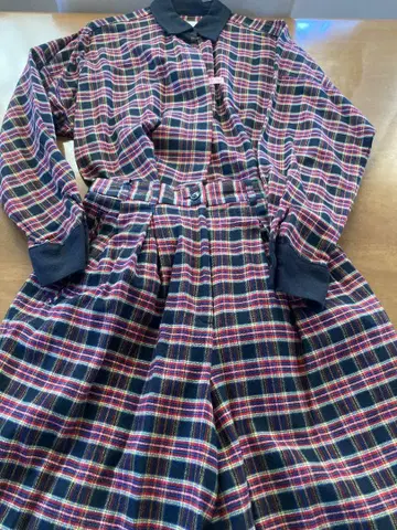 [새상품급 80'vintageNOMA KAMARI 체크 무늬 팬츠 셋업