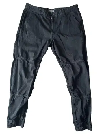 STYLEKEY 34인치 블랙 조거 팬츠 일본제 면 100