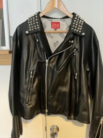 징 장식 가죽 재킷 라이더스 인조 가죽 PUNk