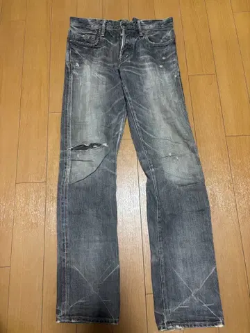 HYSTERIC GLAMOUR 데미지 스트레이트 데님