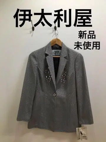 [ 이타리야 ] 새상품 미사용 표범 무늬 그레이 스톤 M