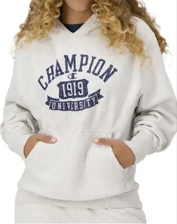 Champion Reverse Weave 후드티 그레이
