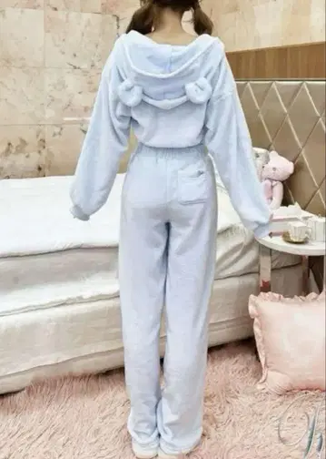 Rady 곰 귀 보들보들 셋업 하늘색 M